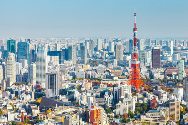 東京 市容 天空 施工 藍色 城市 商業照片 © leungchopan