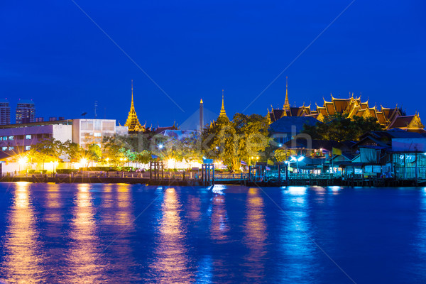 Wat Arun in Bangkok at night Stock photo © leungchopan