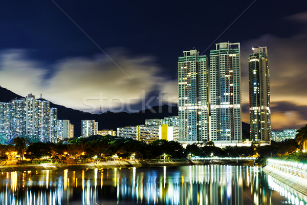 Estaño Hong Kong noche negocios ciudad construcción Foto stock © leungchopan