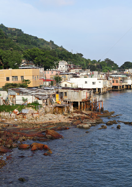 fishing village of Lei Yue Mun in Hong Kong Stock photo © leungchopan