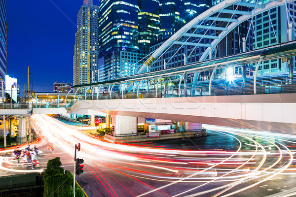 Bangkok city at night Stock photo © leungchopan