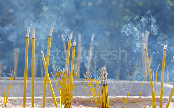 Incenso cinese tempio salute culto nero Foto d'archivio © leungchopan