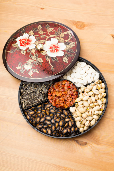 Chinese snack tray for lunar new year Stock photo © leungchopan