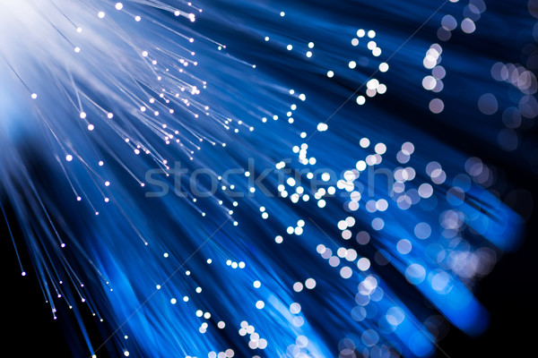 Optische Faser blau Farbe abstrakten Kabel Stock foto © leungchopan