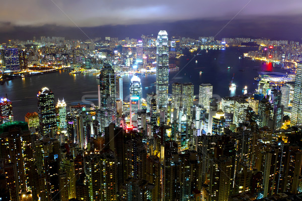 Hong Kong at night Stock photo © leungchopan