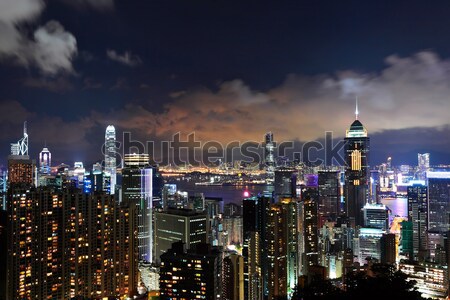 Kuala Lumpur linha do horizonte noite negócio edifício cidade Foto stock © leungchopan