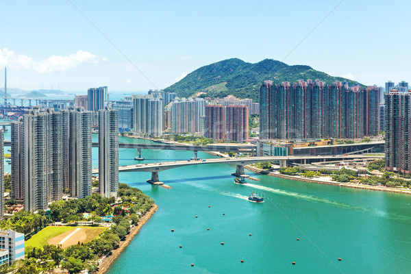 Hong Kong city at day time Stock photo © leungchopan