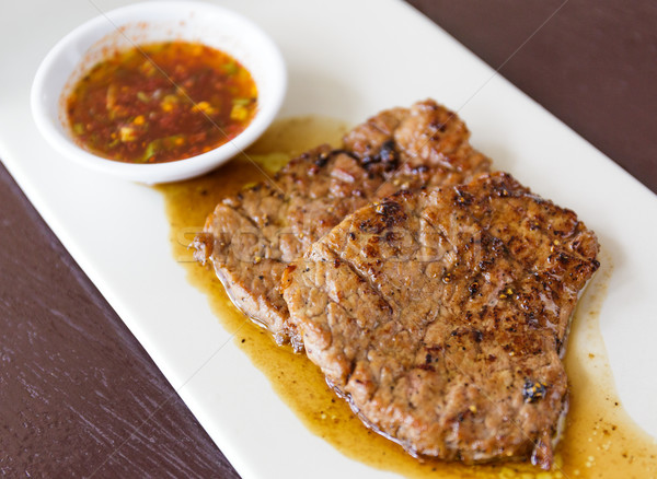 Grilled steak Stock photo © leungchopan