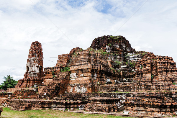 Old siam temple of Ayutthaya Stock photo © leungchopan