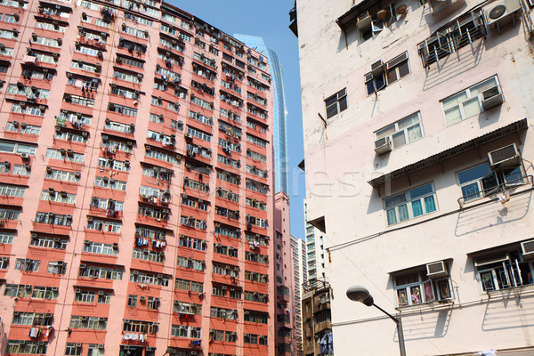 Residencial edifício Hong Kong urbano vida arquitetura Foto stock © leungchopan