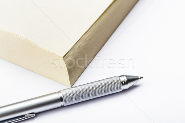 Memo Stift Papier Notebook Eintrag Stock foto © leungchopan
