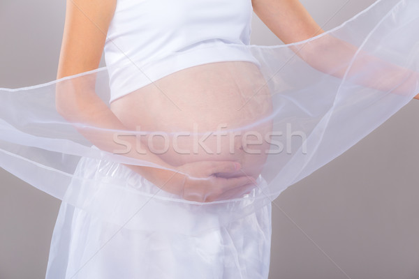 беременна Lady женщину стороны счастливым фон Сток-фото © leungchopan