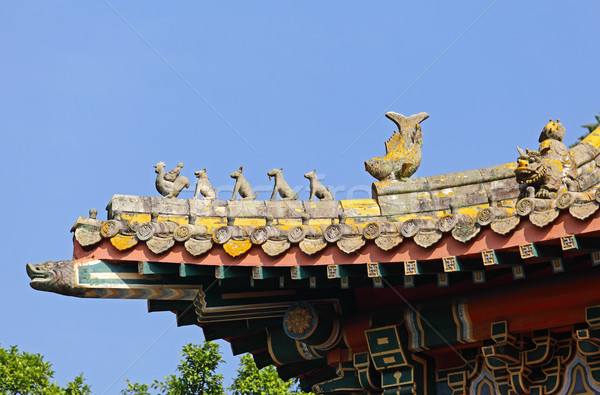 Foto stock: Chinês · templo · telhado · edifício · padrão · Ásia