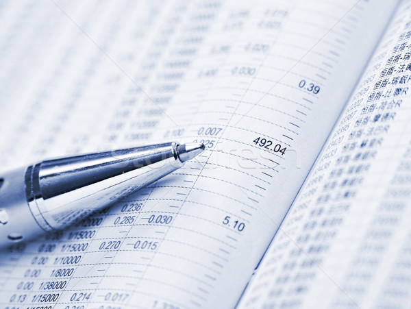 Stock photo: financial chart in blue