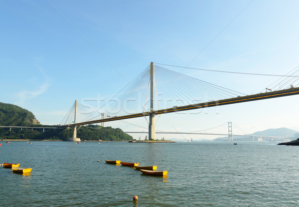 Ting Kau Bridge in Hong Kong Stock photo © leungchopan
