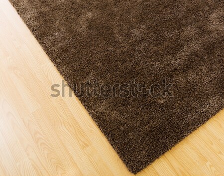 Barna szőnyeg otthon fa belső padló Stock fotó © leungchopan