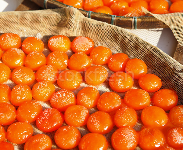 Ou galbenus de ou alimente mic dejun asiatic Imagine de stoc © leungchopan