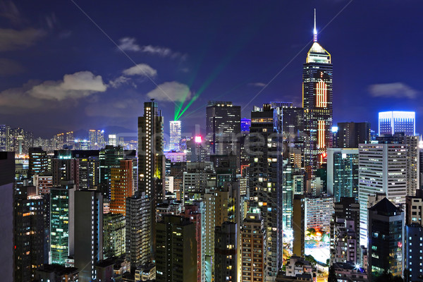 [[stock_photo]]: Hong-Kong · nuit · affaires · route · ville · lumière