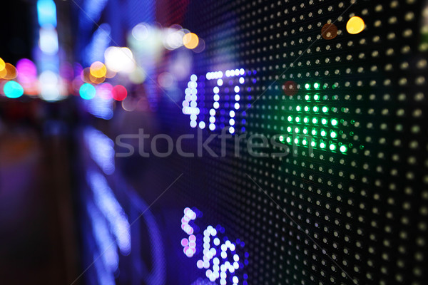 Aktienmarkt Preisgestaltung abstrakten Monitor blau Bildschirm Stock foto © leungchopan