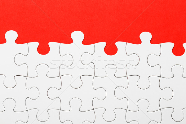Stock photo: Incomplete puzzle in red color