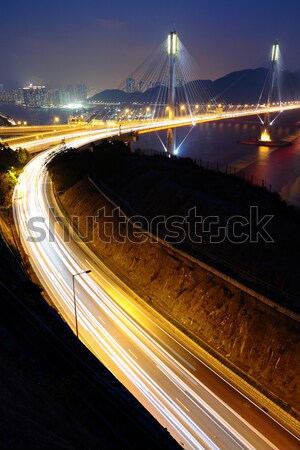 highway and Ting Kau bridge at night Stock photo © leungchopan