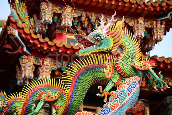 Asian tempio Dragon culto architettura cinese Foto d'archivio © leungchopan