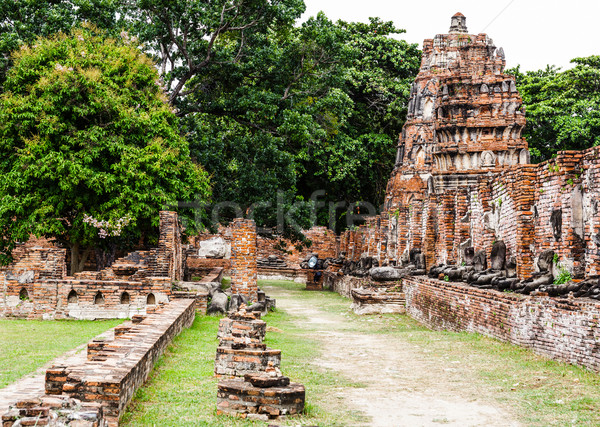 Historic architecture in Ayutthaya, Thailand Stock photo © leungchopan