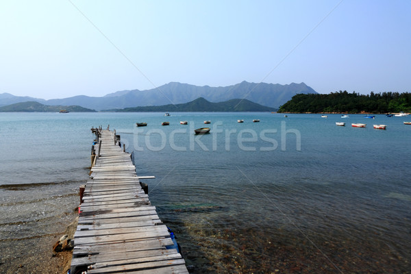pier and boats Stock photo © leungchopan