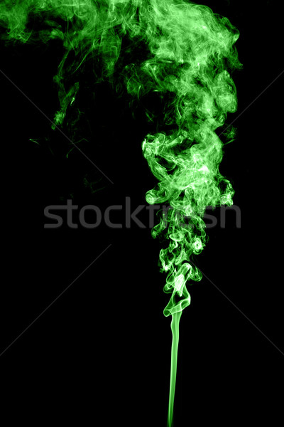 Vert fumée feu noir vague [[stock_photo]] © leungchopan