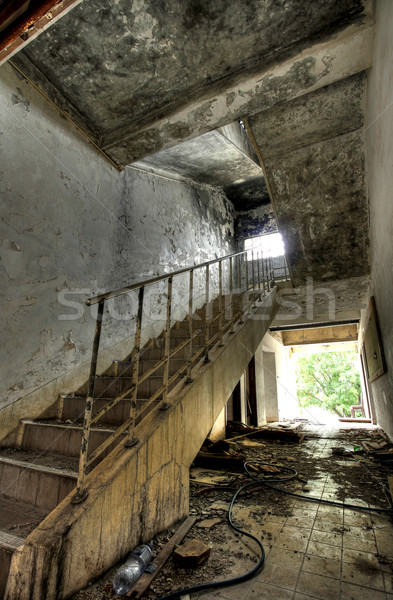 discarded building, stair Stock photo © leungchopan