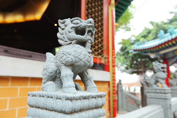 Китайский дракон статуя конкретные животного мрамор Азии Сток-фото © leungchopan