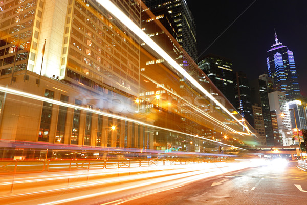 traffic in city at night Stock photo © leungchopan