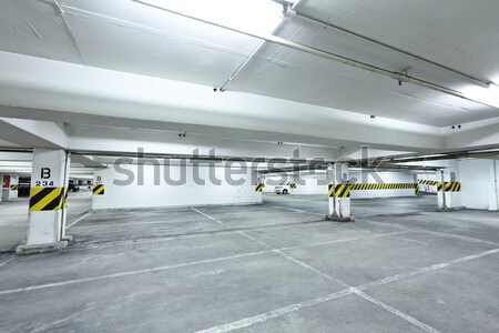 Foto stock: Parque · de · estacionamento · estrada · interior · concreto · motor · perspectiva
