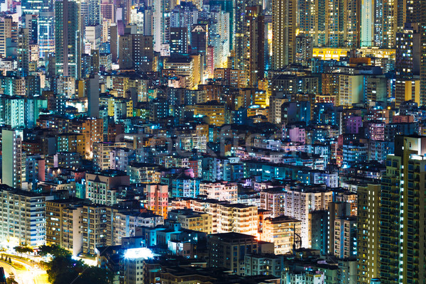 Hong Kong cityview at night Stock photo © leungchopan