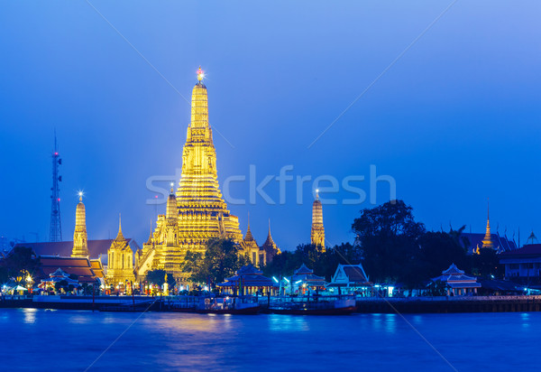 Wat Arun in Bangkok at night Stock photo © leungchopan