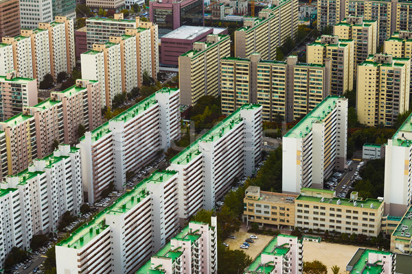 Seul miasta Korea Południowa domu budynku panoramę Zdjęcia stock © leungchopan
