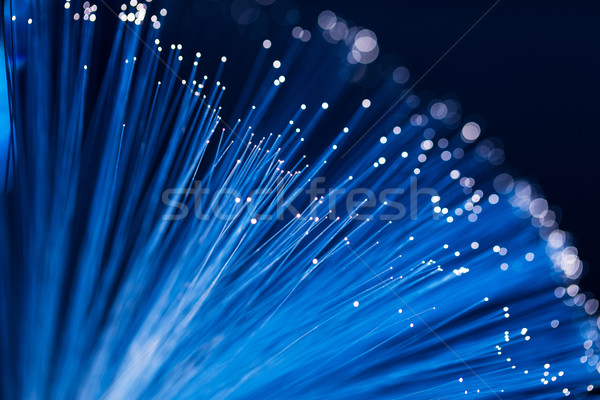 Stock photo: Fiber optical network cable 