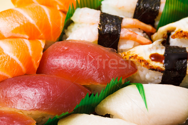 Japanese sushi close up Stock photo © leungchopan