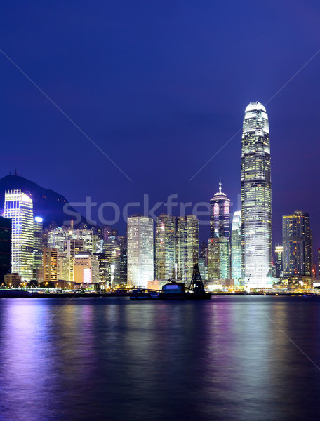 Hong Kong skyline at night Stock photo © leungchopan