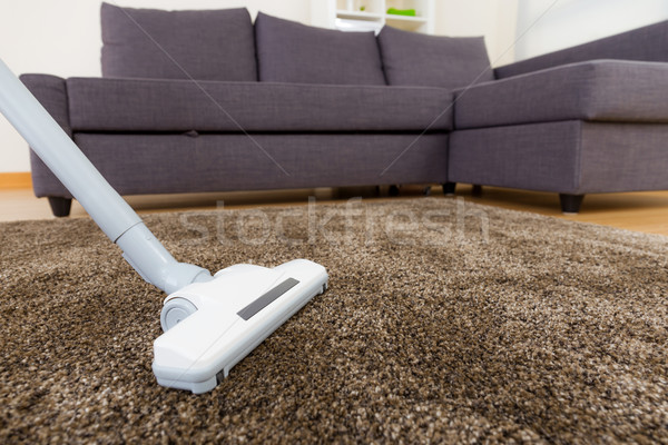 Tapete aspirador de pó sala de estar textura metal piso Foto stock © leungchopan