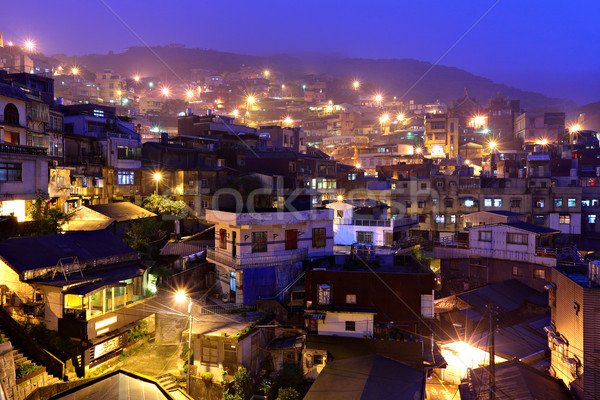 chiu fen village at night, in Taiwan Stock photo © leungchopan