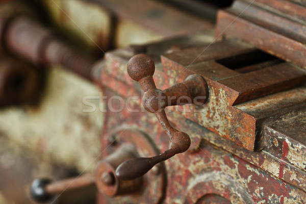 retro factory mechanic Stock photo © leungchopan