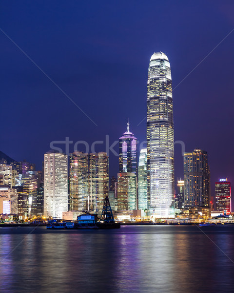 Hong Kong city at night Stock photo © leungchopan