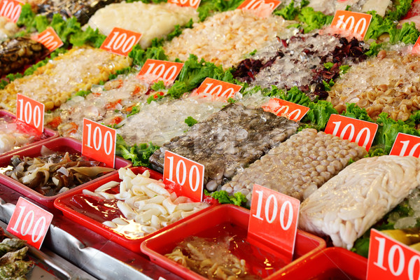 seafood in market for sale Stock photo © leungchopan