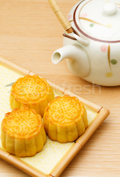 Mooncake and teapot Stock photo © leungchopan