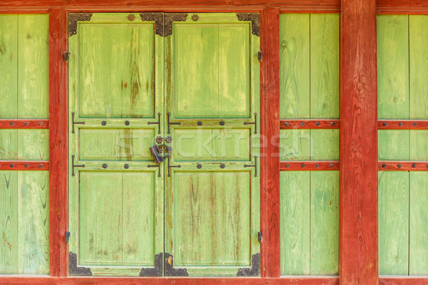 Wooden door Stock photo © leungchopan