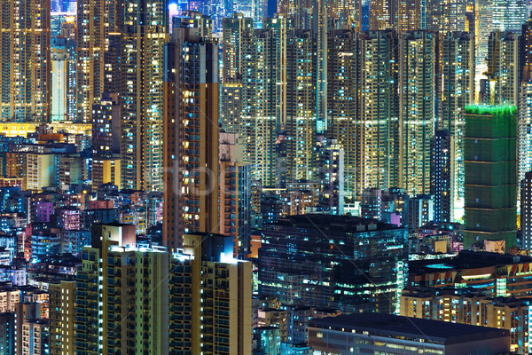 Mehrfamilienhaus Hongkong Nacht Skyline Wohnung Innenstadt Stock Foto C Leungchopan Stockfresh