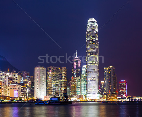 Hong kong city skyline at night Stock photo © leungchopan