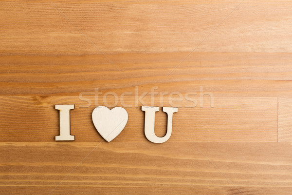 I Love You wooden letter Stock photo © leungchopan