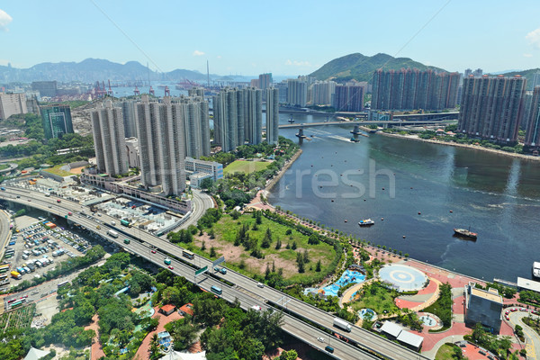 Foto stock: Hong · Kong · urbanas · cielo · casa · edificios · financieros